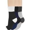 imageClarks Womens Ribbed Short Crew Socks 3 Pair BlackNavyLt HGrey Womens 410 Shoe