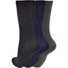 imageClarks Womens Textured Crew Socks 3 Pair NavyCharcoalBlack Womens 410 Shoe