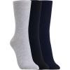 imageClarks Womens Ribbed Crew Socks 3 Pair NavyLt GreyDk Grey Womens 410 Shoe