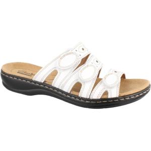 imageClarks Womens Leisa Cacti Slide SandalWhite Leather