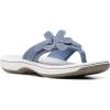 imageClarks Womens Brinkley Flora Flip FlopDenim Blue Synthetic