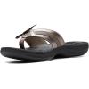 imageClarks Womens Brinkley Flora Flip FlopPewterBlack