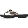 imageClarks Womens Brinkley Flora Flip FlopPewterBlack