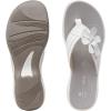 imageClarks Womens Brinkley Flora Flip FlopWhite