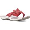 imageClarks Womens Brinkley Flora Flip FlopRed Synthetic