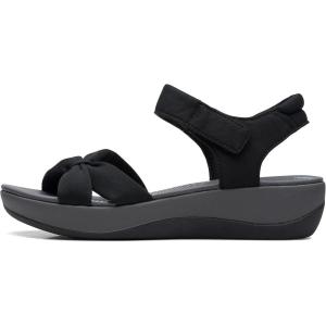 imageClarks Womens Arla Shore Flat SandalBlack Textile