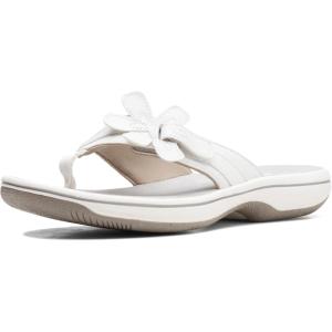 imageClarks Womens Brinkley Flora Flip FlopWhite