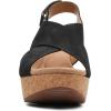 imageClarks Womens Annadel Eirwyn Wedge SandalBlack Nubuck