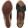 imageClarks Womens Annadel Eirwyn Wedge SandalBlack Nubuck