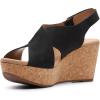 imageClarks Womens Annadel Eirwyn Wedge SandalBlack Nubuck