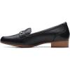 imageClarks Womens Block Heel LoafersBlack Leather