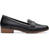 imageClarks Womens Block Heel LoafersBlack Leather