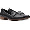 imageClarks Womens Block Heel LoafersBlack Leather