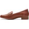 imageClarks Womens Block Heel LoafersCinnamon Leather