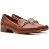 imageClarks Womens Block Heel LoafersCinnamon Leather
