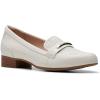 imageClarks Womens Block Heel LoafersOff White Leather