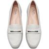 imageClarks Womens Block Heel LoafersOff White Leather