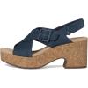 imageClarks Womens Nerisa West Heeled Sandal Navy Nubuck 55