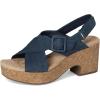 imageClarks Womens Nerisa West Heeled Sandal Navy Nubuck 55
