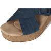 imageClarks Womens Nerisa West Heeled Sandal Navy Nubuck 55