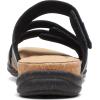 imageClarks Womens Roseville Bay Flat SandalBlack Leather