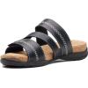 imageClarks Womens Roseville Bay Flat SandalBlack Leather
