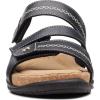 imageClarks Womens Roseville Bay Flat SandalBlack Leather