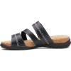 imageClarks Womens Roseville Bay Flat SandalBlack Leather