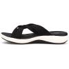 imageClarks Womens Roseville Bay Flat SandalBlack Textile