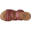 imageClarks Womens Roseville Bay Flat SandalRed Leather