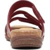 imageClarks Womens Roseville Bay Flat SandalRed Leather