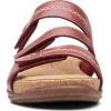 imageClarks Womens Roseville Bay Flat SandalRed Leather