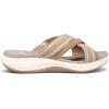 imageClarks Womens Roseville Bay Flat SandalSand Combi Textile