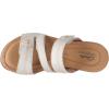 imageClarks Womens Roseville Bay Flat SandalWhite Leather