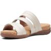 imageClarks Womens Roseville Bay Flat SandalWhite Leather