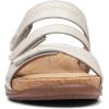 imageClarks Womens Roseville Bay Flat SandalWhite Leather