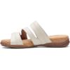 imageClarks Womens Roseville Bay Flat SandalWhite Leather