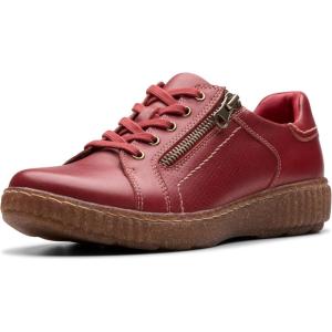 imageClarks Womens Caroline Janna SneakerRed Leather