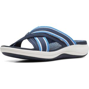 imageClarks Womens Roseville Bay Flat SandalDark Navy Textile