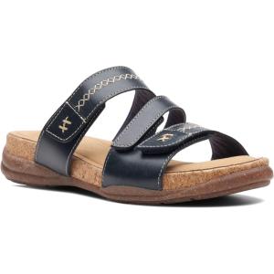 imageClarks Womens Roseville Bay Flat SandalNavy Leather