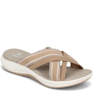 imageClarks Womens Roseville Bay Flat SandalSand Combi Textile