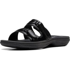 imageClarks Womens Breeze Piper Slide SandalBlack Patent
