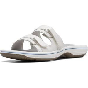 imageClarks Womens Breeze Piper Slide SandalWhite