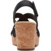 imageClarks Womens Giselle Beach Suede Wedge SandalsBlack Leather