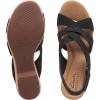 imageClarks Womens Giselle Beach Suede Wedge SandalsBlack Nubuck