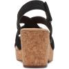 imageClarks Womens Giselle Beach Suede Wedge SandalsBlack Nubuck