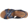 imageClarks Womens Giselle Beach Suede Wedge SandalsNavy Leather