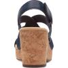 imageClarks Womens Giselle Beach Suede Wedge SandalsNavy Leather