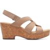 imageClarks Womens Giselle Beach Suede Wedge SandalsSand Nubuck