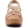 imageClarks Womens Giselle Beach Suede Wedge SandalsSand Nubuck
